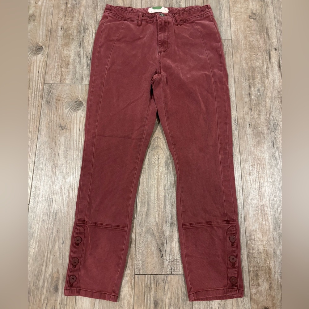 Anthropologie Button Leg Chinos Size 30